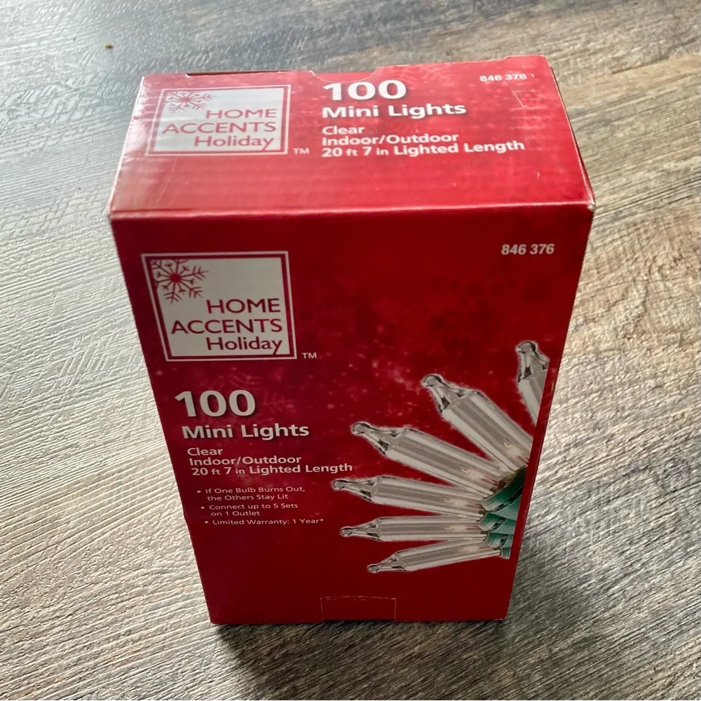 NWT Clear Mini 100 count Lights - 3 boxes